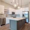 kitchen with white cabinets and stainless steel appliances