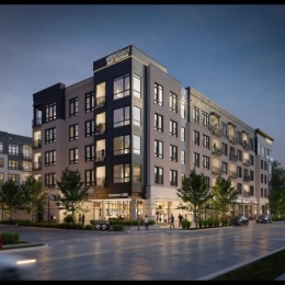 exterior of a building at night