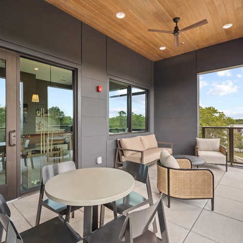 large, furnished patio