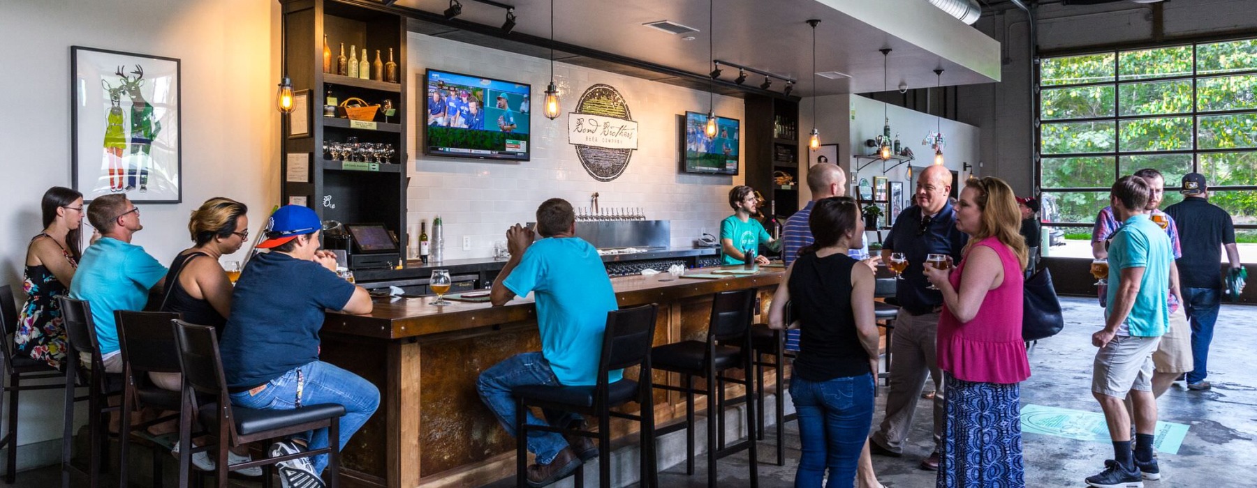 people sitting at a bar